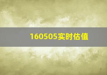 160505实时估值