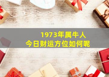 1973年属牛人今日财运方位如何呢