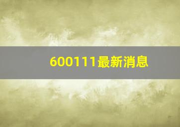 600111最新消息