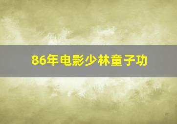 86年电影少林童子功