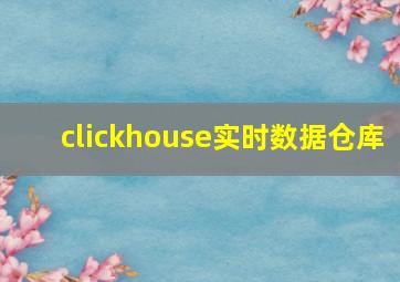 clickhouse实时数据仓库