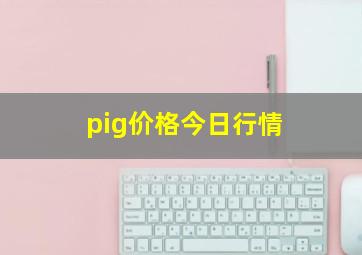 pig价格今日行情