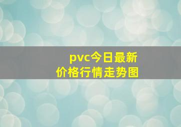 pvc今日最新价格行情走势图