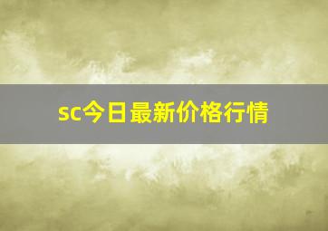 sc今日最新价格行情