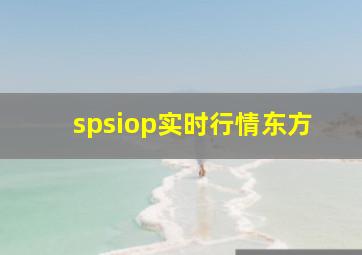 spsiop实时行情东方