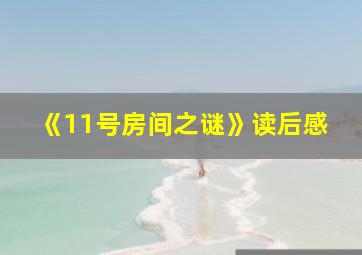 《11号房间之谜》读后感