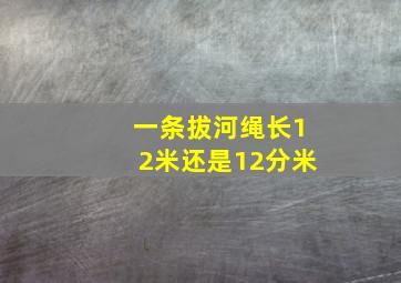 一条拔河绳长12米还是12分米