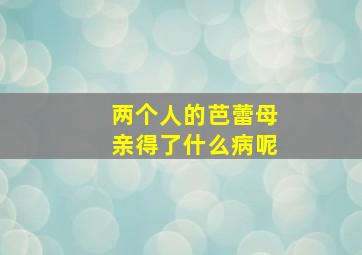 两个人的芭蕾母亲得了什么病呢