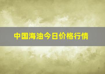 中国海油今日价格行情