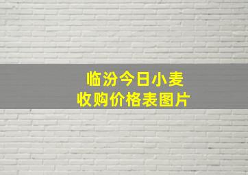 临汾今日小麦收购价格表图片