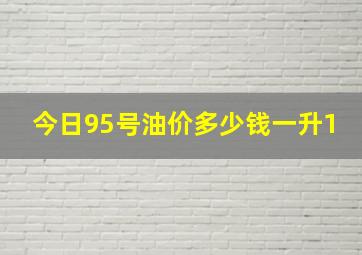 今日95号油价多少钱一升1