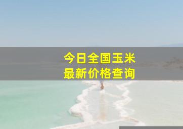 今日全国玉米最新价格查询