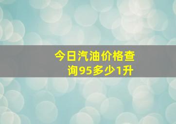 今日汽油价格查询95多少1升