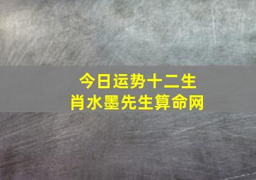 今日运势十二生肖水墨先生算命网