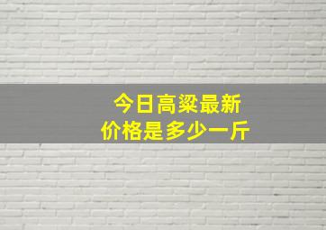 今日高粱最新价格是多少一斤