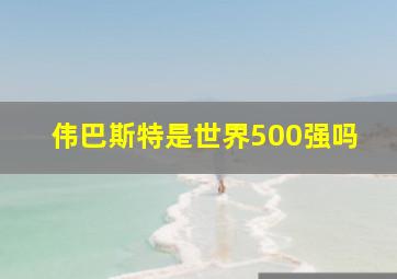 伟巴斯特是世界500强吗