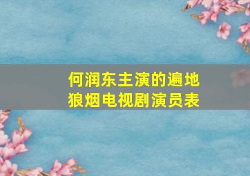 何润东主演的遍地狼烟电视剧演员表