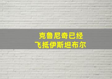 克鲁尼奇已经飞抵伊斯坦布尔