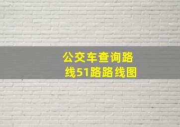 公交车查询路线51路路线图