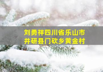 刘勇祥四川省乐山市井研县门砍乡黄金村