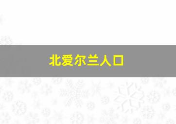 北爱尔兰人口