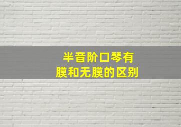 半音阶口琴有膜和无膜的区别