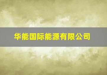 华能国际能源有限公司