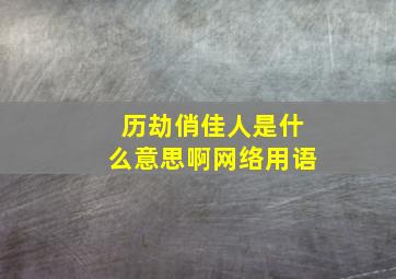 历劫俏佳人是什么意思啊网络用语