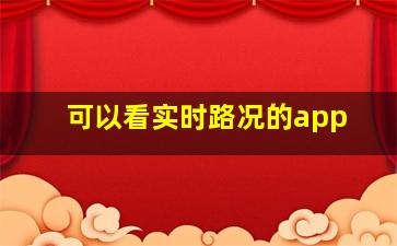 可以看实时路况的app