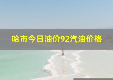 哈市今日油价92汽油价格