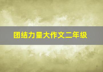 团结力量大作文二年级