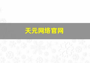 天元网络官网