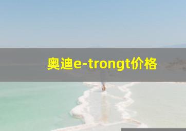 奥迪e-trongt价格