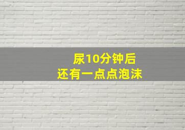 尿10分钟后还有一点点泡沫