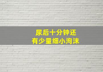 尿后十分钟还有少量细小泃沫