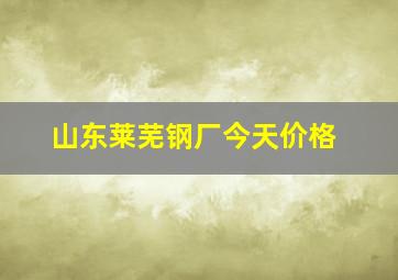 山东莱芜钢厂今天价格