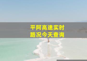 平阿高速实时路况今天查询