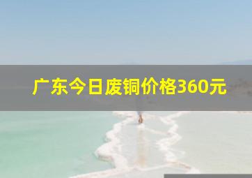 广东今日废铜价格360元