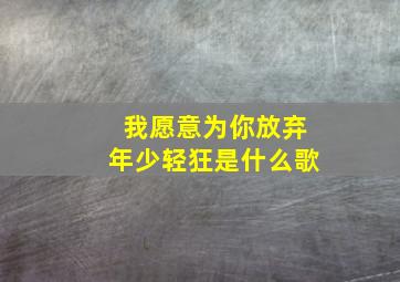 我愿意为你放弃年少轻狂是什么歌