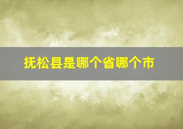 抚松县是哪个省哪个市