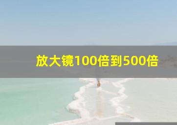 放大镜100倍到500倍