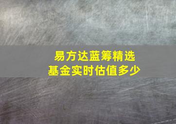 易方达蓝筹精选基金实时估值多少