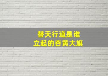 替天行道是谁立起的杏黄大旗