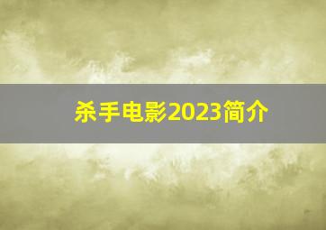 杀手电影2023简介