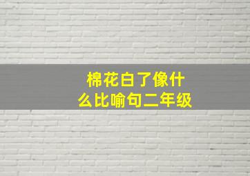 棉花白了像什么比喻句二年级