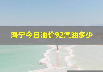 海宁今日油价92汽油多少