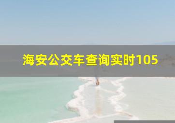 海安公交车查询实时105