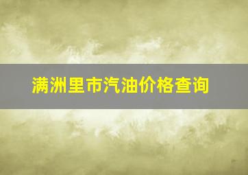 满洲里市汽油价格查询