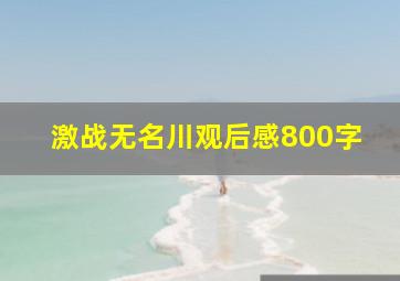 激战无名川观后感800字