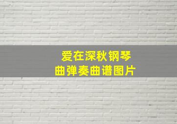 爱在深秋钢琴曲弹奏曲谱图片